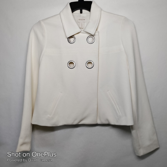 CHICO, Alabaster color jacket. Blazer Size 0 or Small office or casual wear nice - Picture 2 of 9